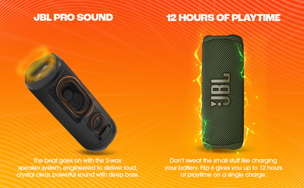 JBL Flip 6 Wireless Portable Bluetooth Speaker Pro Sound,
