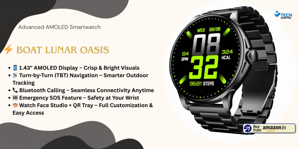 Best Smartwatch Under 5000 - boAt Lunar Oasis