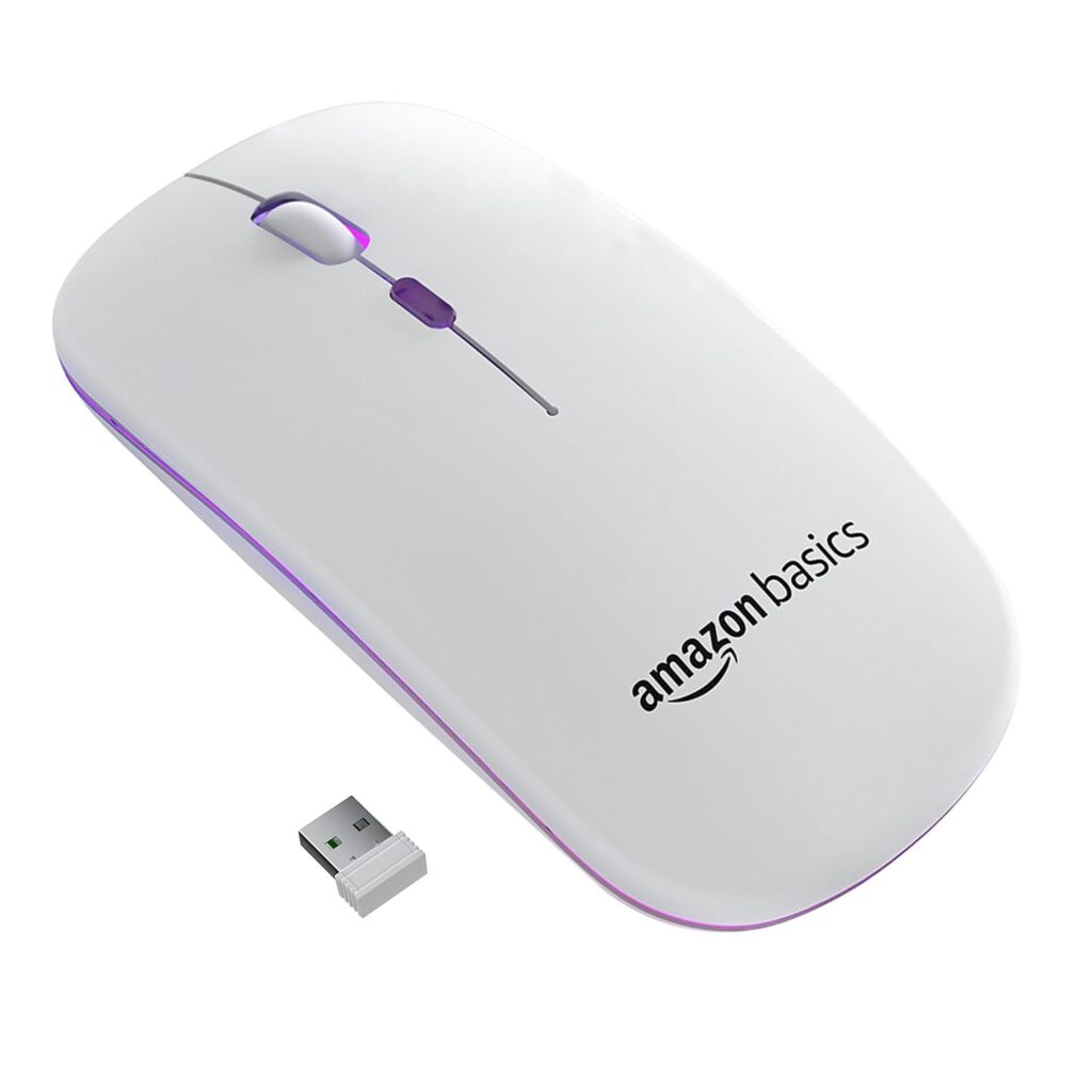 Rechargeable Wireless Mouse with RGB LED Backlit